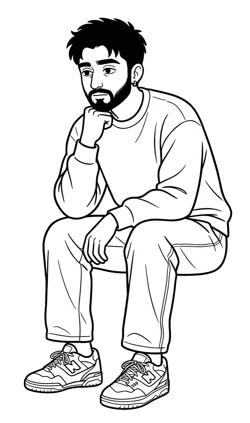 Illustration of Vivek sitting deep in thought, chin resting on his hand